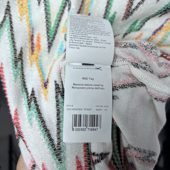 NWOT MISSONI Multicolored Patterned Vest Women 10US 40EU Made in Italy - Picture 6 of 7